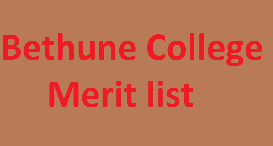 Bethune College Merit list
