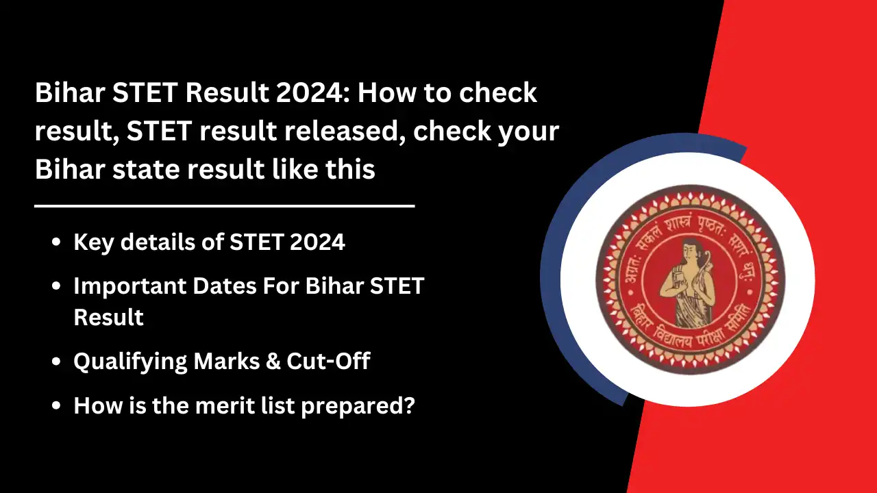 Bihar STET Result 2024 How to check result STET result released how to check Bihar STET Result check your Bihar state result like this