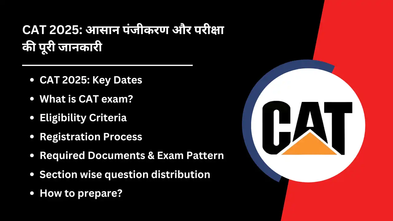 CAT 2025 Easy registration and complete exam details
