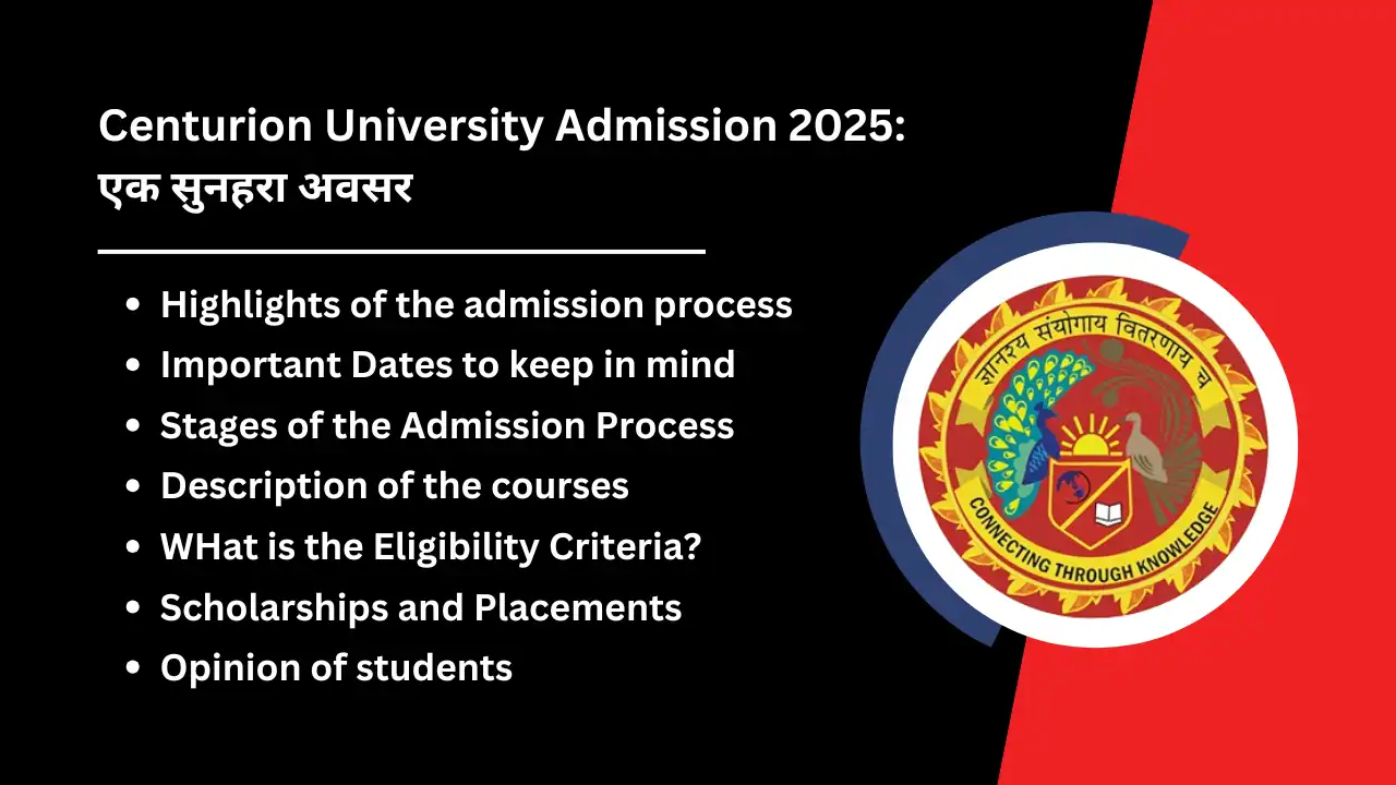 Centurion University Admission 2025 A Golden Opportunity