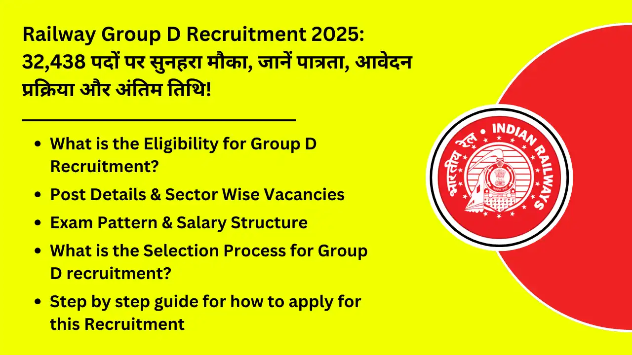 Railway Recruitment 2025 Golden opportunity for 32438 posts know eligibility application process and last date