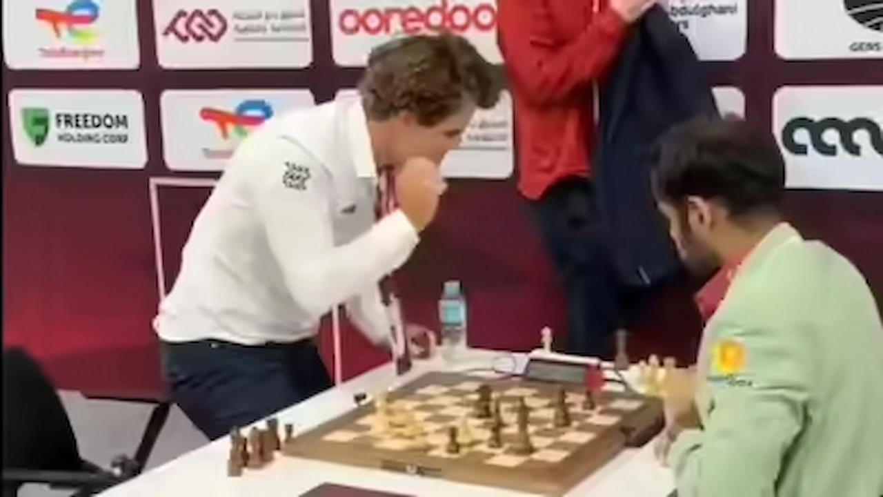 Arjun Erigesi defeated Magnus Carlsen